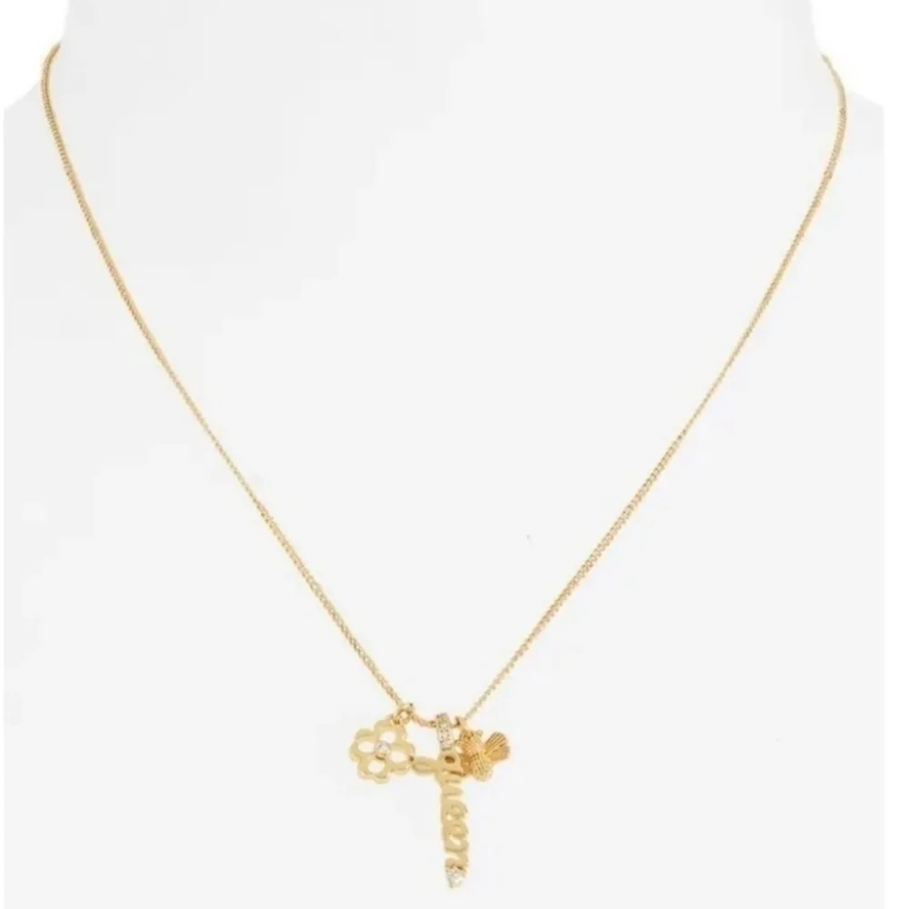 💛▪️Kate Spade▪️ love you, mom queen bee charm pendant necklace